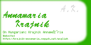 annamaria krajnik business card